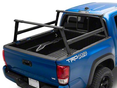 Rough Country Bed Rack; Matte Black (05-23 Tacoma w/ 5-Foot Bed)