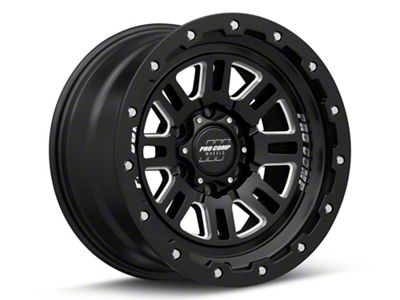 Pro Comp Wheels Cognos Satin Black Milled 6-Lug Wheel; 17x9; -6mm Offset (2024 Tacoma)