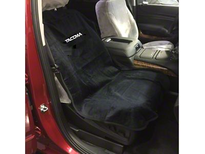 Seat Towel with Tacoma Logo; Black (Universal; Some Adaptation May Be Required)