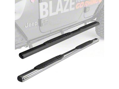 Go Rhino 4-Inch 1000 Series Side Step Bars; Textured Black (2024 Tacoma Double Cab)