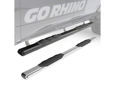 Go Rhino 5-Inch 1000 Series Side Step Bars; Polished (2024 Tacoma Double Cab)