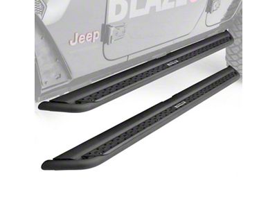 Go Rhino Dominator Xtreme DSS Slider Side Step Bars; Textured Black (2024 Tacoma Double Cab)