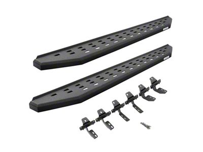 Go Rhino RB20 Running Boards; Textured Black (2024 Tacoma Double Cab)