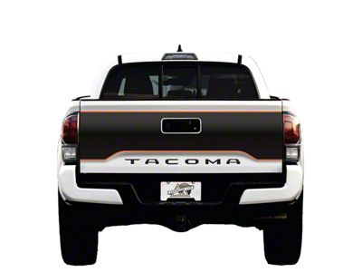 Tailgate Graphic; Matte Black with Gloss Black Outline (16-23 Tacoma)