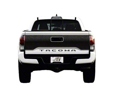 Tailgate Graphic; Matte Black with Golden Yellow Outline (16-23 Tacoma)
