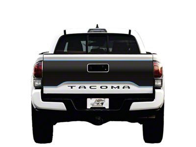Tailgate Graphic; Matte Black with Gray Outline (16-23 Tacoma)