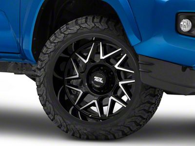 Moto Metal Turbine Gloss Black with Machined Face 6-Lug Wheel; 20x9; 1mm Offset (16-23 Tacoma)