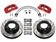 Wilwood AERO6-DM Front Big Brake Kit with 13.38-Inch Drilled and Slotted Rotors; Red Calipers (16-23 Tacoma)