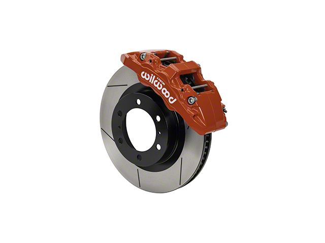 Wilwood AERO6-DM Front Big Brake Kit with 13.38-Inch Slotted Rotors; Red Calipers (16-23 Tacoma)