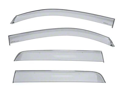 WELLvisors Off-Road Series Taped-on Window Deflectors; Front and Rear; Dark Tint (16-23 Tacoma Double Cab)