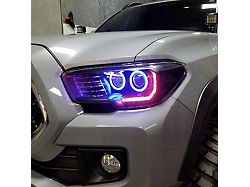Lighting Trendz RGBW Headlight DRL Boards with Projector Halos and Bluetooth Controller (16-18 Tacoma)