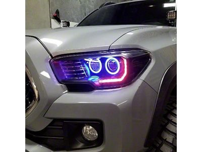 Lighting Trendz RGBW Headlight DRL Boards with Projector Halos and Bluetooth Controller (16-18 Tacoma)