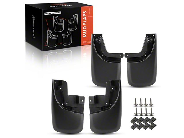 Mud Flap Splash Guards; Front and Rear (05-15 Tacoma w/ OE Fender Flares)