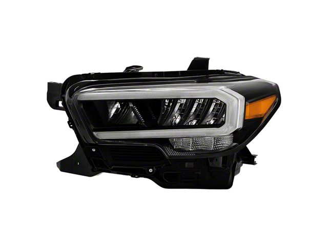 OE Style Full LED DRL Headlight; Black Housing; Clear Lens; Driver Side (20-23 Tacoma, Excluding TRD Pro)