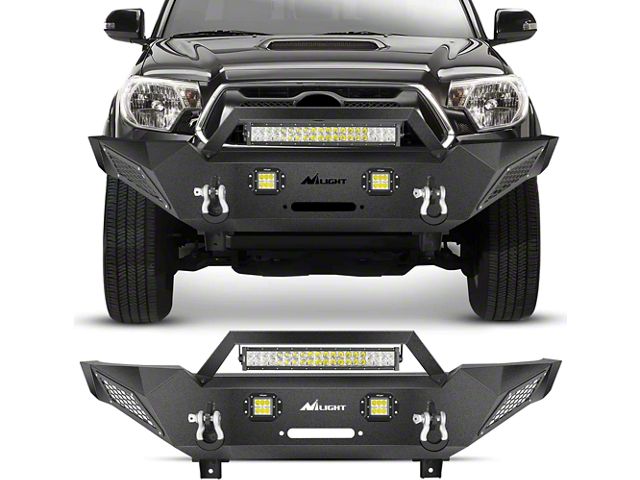 Nilight Full Width Winch Mount Front Bumper with LED Lights (05-15 Tacoma)