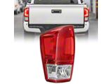 Nilight OE Style Tail Light; Chrome Housing; Red Lens; Driver Side (16-23 Tacoma)