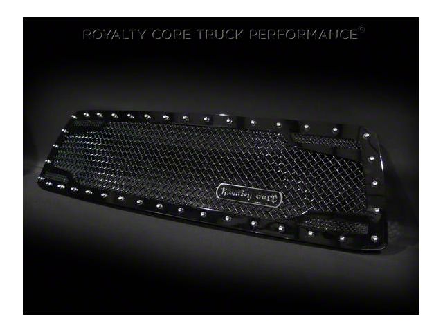 Royalty Core RC2 Twin Mesh Upper Grille Insert; Gloss Black (05-11 Tacoma)