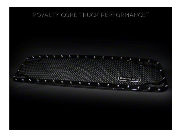 Royalty Core RC2 Twin Mesh Upper Grille Insert; Gloss Black (12-15 Tacoma)