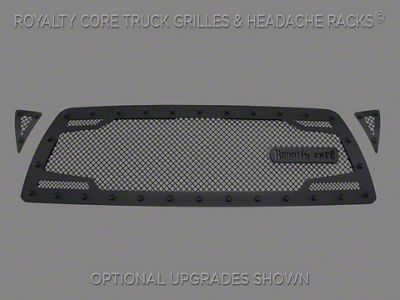 Royalty Core RC4 Layered Stainless Steel Upper Grille Insert; Gloss Black (16-17 Tacoma)