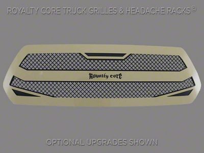 Royalty Core RC4 Layered Stainless Steel Upper Grille Insert; Gloss Black (12-15 Tacoma)