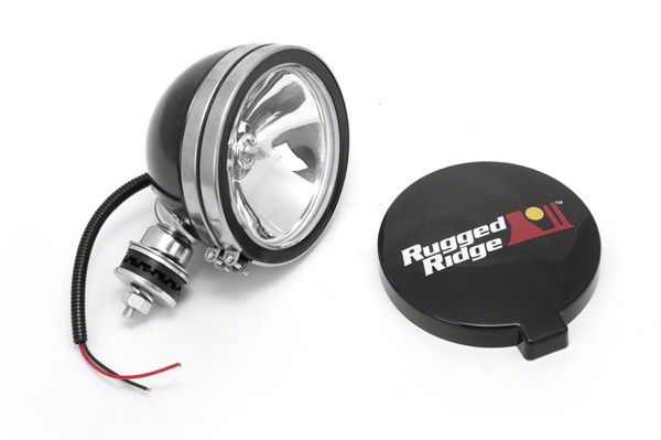 Rugged Ridge 6-Inch Round Halogen Fog Light; Single (Universal; Some Adaptation May Be Required)