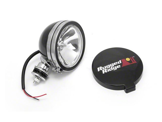 Rugged Ridge 6-Inch Round Halogen Fog Light; Single (Universal; Some Adaptation May Be Required)