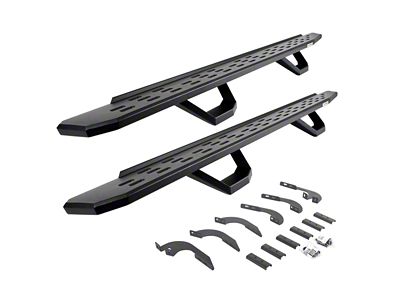 Go Rhino RB30 Running Boards with Drop Steps; Textured Black (05-23 Tacoma Double Cab)