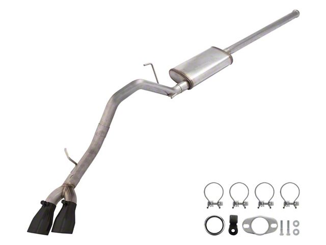 Pypes Street Pro Single Exhaust System with Black Tips; Side Exit (05-15 4.0L Tacoma)
