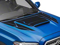 SEC10 TRD Style Hood Decal; Matte Black (16-23 Tacoma)