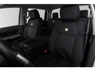 Covercraft Carhartt Super Dux PrecisionFit Custom Front Row Seat Covers; Black (05-15 Tacoma w/ Bucket Seats)