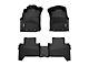 OMAC All Weather Molded Texan Front and Rear Floor Liners; Black (05-15 Tacoma Double Cab)