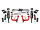 Rough Country 3.50-Inch Bolt-On Suspension Lift Kit with Vertex Adjustable Coil-Overs and V2 Monotube Shocks; Red (05-23 6-Lug Tacoma)