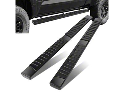 6-Inch Wide Square Running Boards; Black (05-23 Tacoma Access Cab)