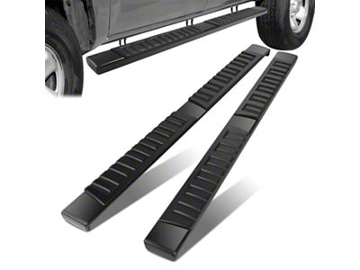 6-Inch Wide Square Running Boards; Black (05-23 Tacoma Double Cab)