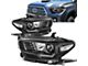 Factory Style Projector Headlights with Clear Corners; Black Housing; Clear Lens (16-18 Tacoma w/o Factory LED DRL)