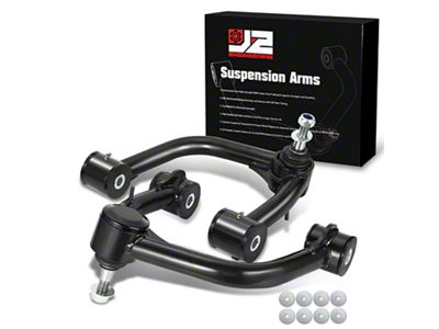 Front Upper Control Arms for 2 to 4-Inch Lift; Black (05-23 6-Lug Tacoma)