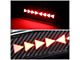 Sequential Triangle LED Third Brake Light; Black (05-15 Tacoma; 16-23 Tacoma Access Cab)