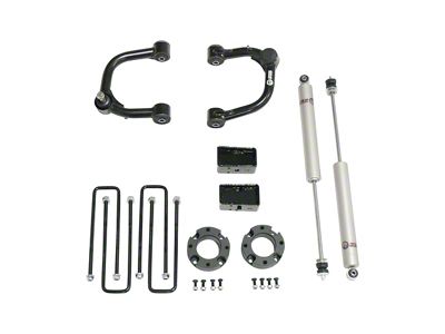 Freedom Offroad 3-Inch Front Strut Spacers with Front Upper Control Arms, Rear Lift Blocks and Shocks (05-23 6-Lug Tacoma)