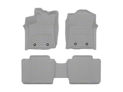 Weathertech Front and Rear Floor Liner HP; Gray (18-23 Tacoma Access Cab w/ Automatic Transmission)