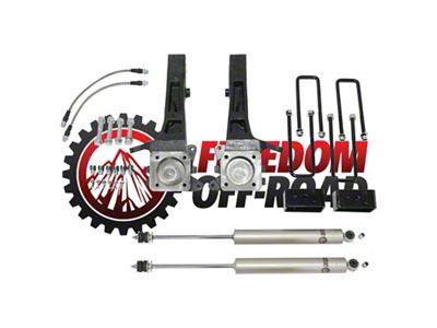 Freedom Offroad 4-Inch Front / 3-Inch Rear Suspension Lift Kit with Shocks (05-15 Tacoma Pre Runner; 16-23 2WD Tacoma)
