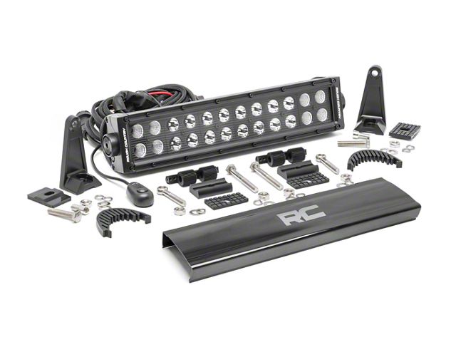 Rough Country 12-Inch Black Series Dual Row LED Light Bar; Flood/Spot Combo Beam (Universal; Some Adaptation May Be Required)