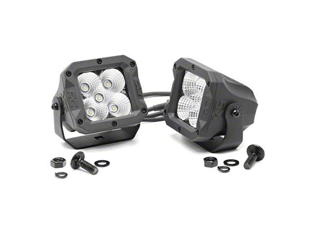 Rough Country 2-Inch X5 Series LED Ditch Lights; Flood Beam