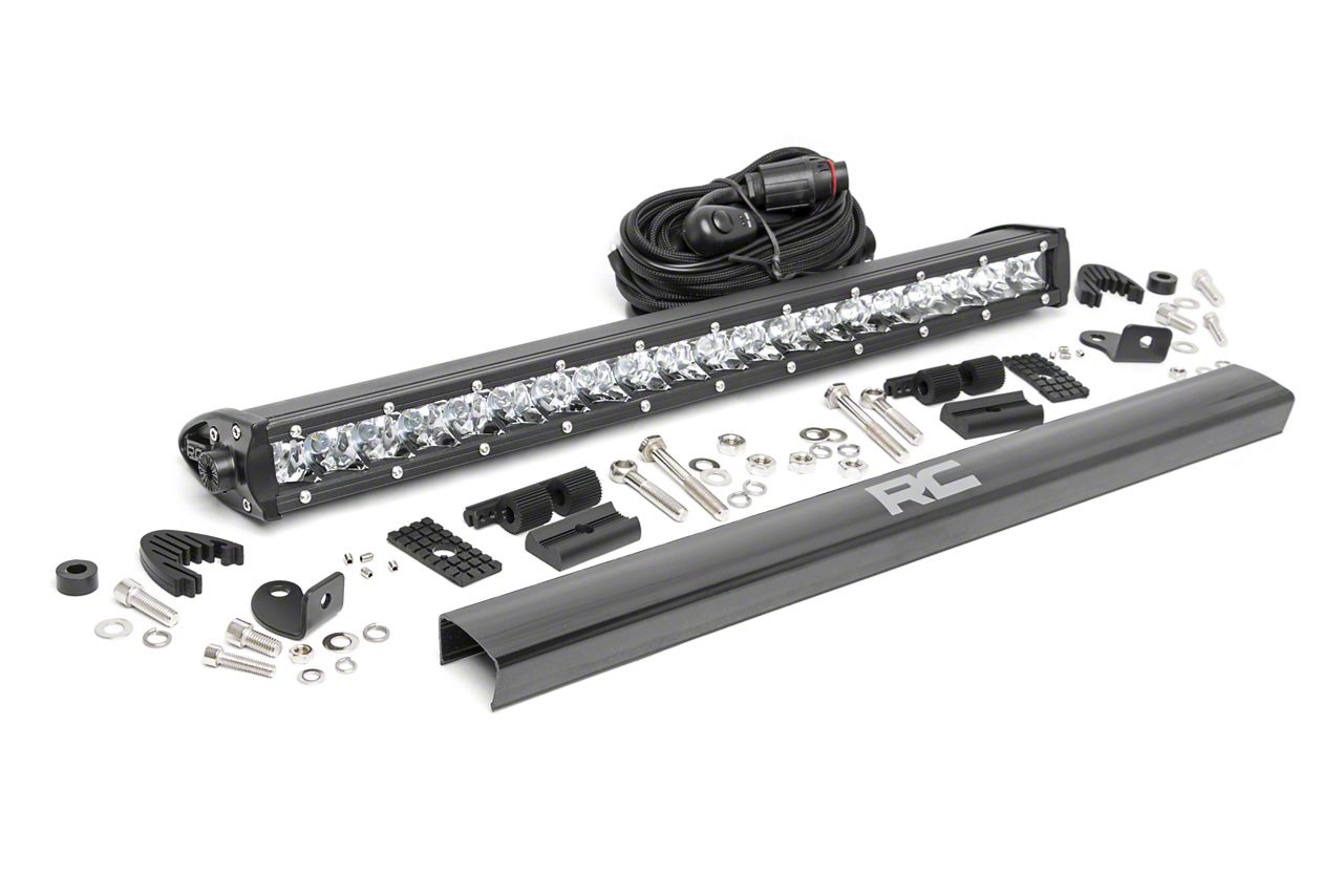 Rough Country 20-Inch Chrome Series Single Row LED Light Bar; Spot Beam (Universal; Some Adaptation May Be Required)