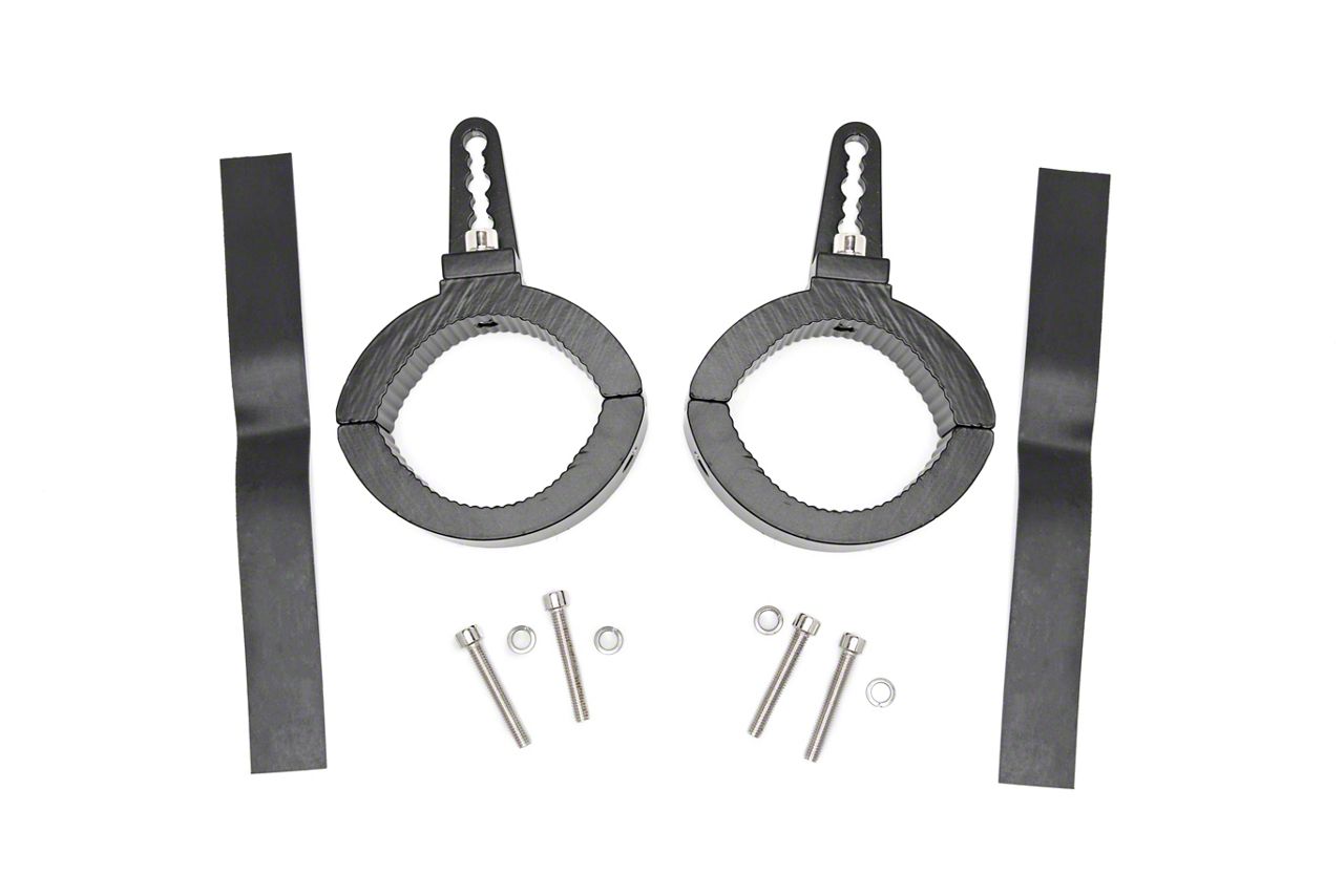 Rough Country Adjustable LED Light Mounting Clamps for 2.50 to 3-Inch Tubing (Universal; Some Adaptation May Be Required)