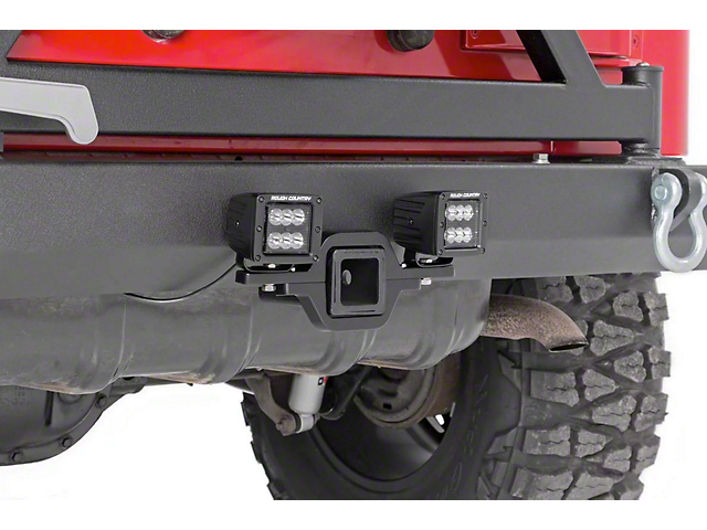 Rough Country Hitch Mount Black Series LED Light Kit; Spot Beam (Universal Fitment)