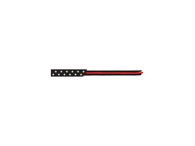 52-Inch LED Light Bar Cover Insert; Red Thin Stripe American Flag