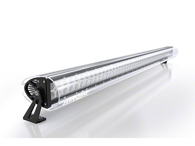 50 to 52-Inch Dual Row Straight LED Light Bar Silencer Cover; Smoked