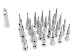 Chrome Spike Lug Nut Kit; 12mm x 1.5; Set of 24 (05-23 Tacoma)