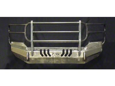 Throttle Down Kustoms Standard Front Bumper with Grille Guard and Dual LED Cube Light Holes; Bare Metal (12-15 Tacoma)