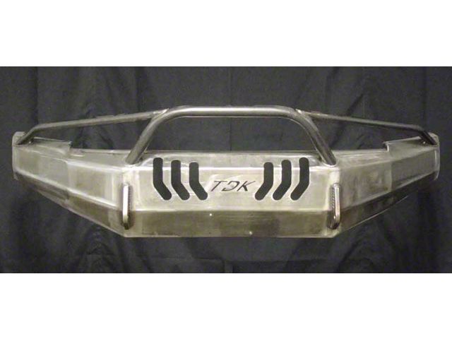 Throttle Down Kustoms Pre-Runner Front Bumper with Dual LED Cube Light Holes; Bare Metal (16-23 Tacoma)